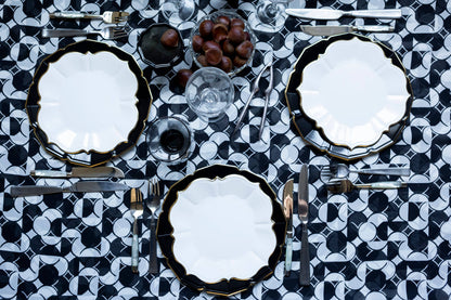 Black Scalloped Dinner Plates