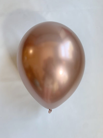 Rose Gold Chrome Balloons Set of 5