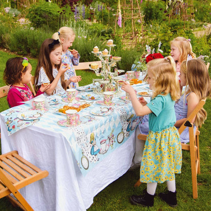 Blue Alice in Wonderland Tablecloth