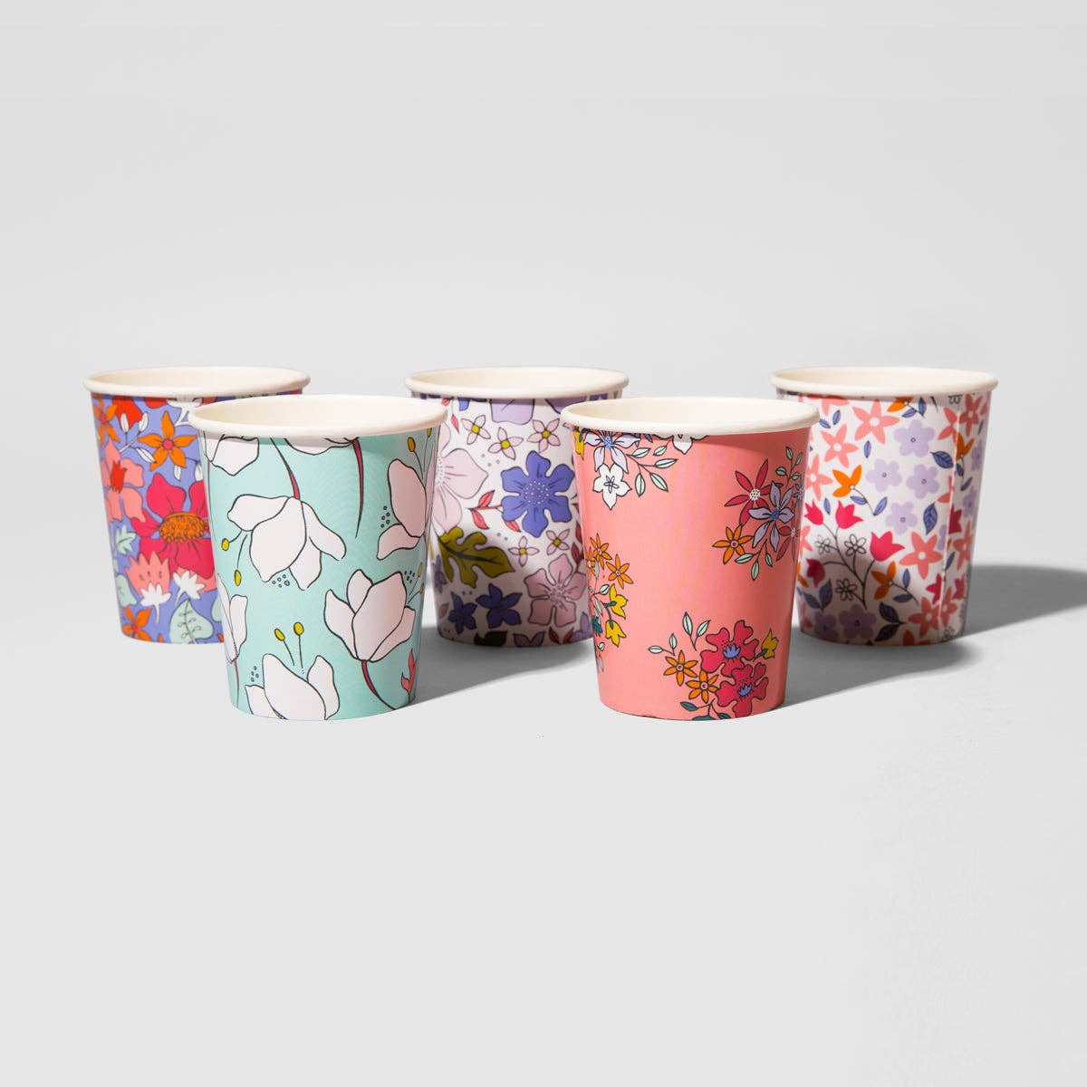 Modern Floral Tea Party Cups