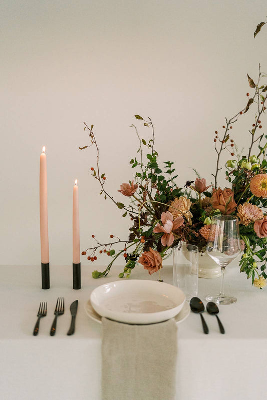 Blush Taper 10 in 100% Beeswax