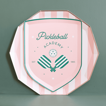 Pickleball Crest Paper Plates