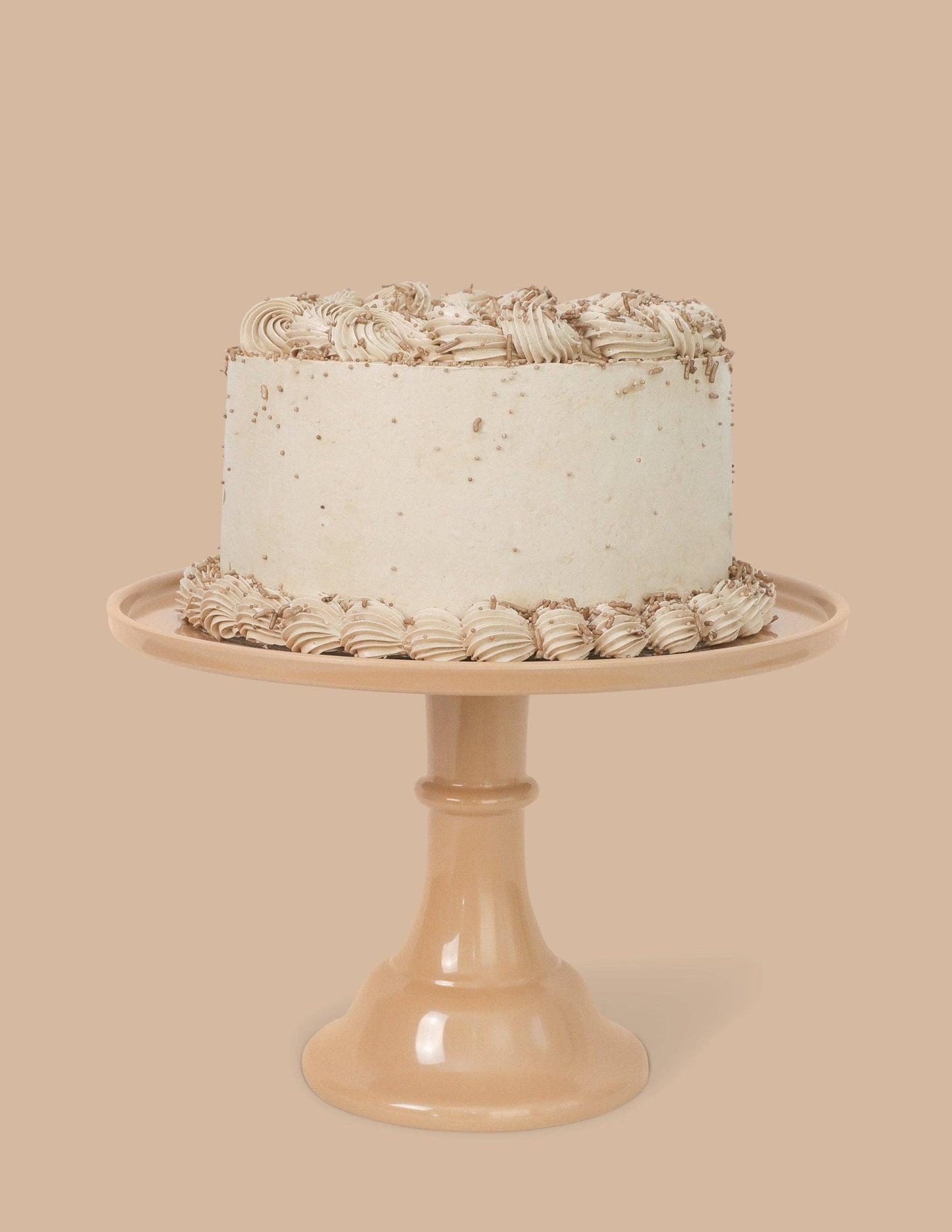 Latte Brown Melamine Cake Stand 11.5" - Premium Pedestal Display for Weddings & Parties