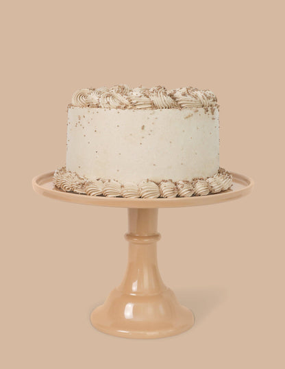 Latte Brown Melamine Cake Stand 11.5" - Premium Pedestal Display for Weddings & Parties