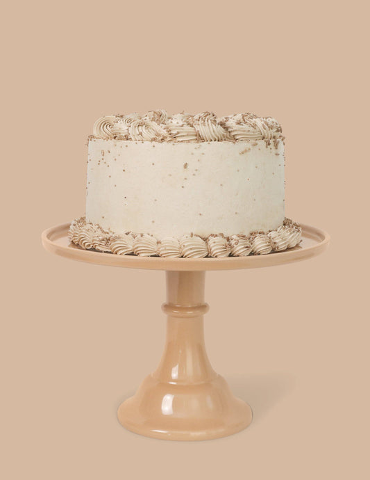 Latte Brown Melamine Cake Stand 11.5" - Premium Pedestal Display for Weddings & Parties