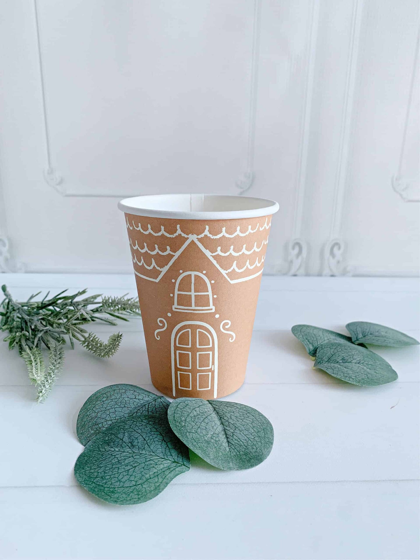 Gingerbread House Paper Holiday Cups