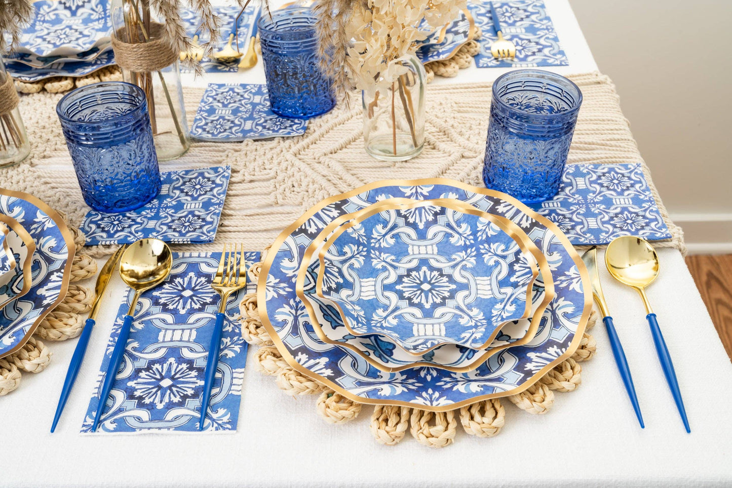 Moroccan Nights Wavy Paper Salad Plate/8pk