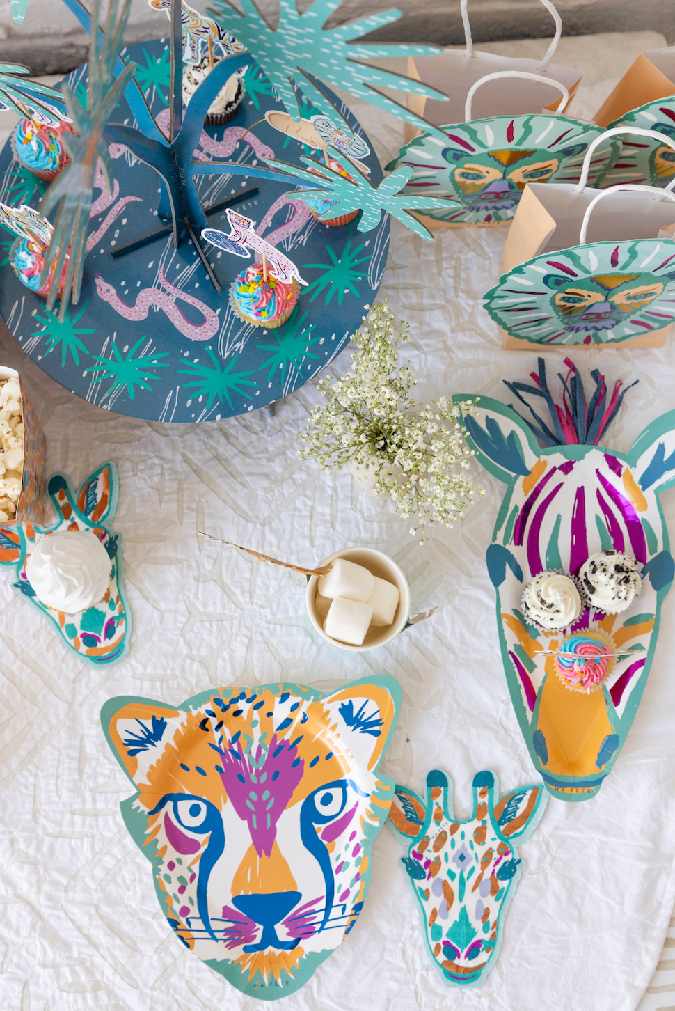 Safari Party Zebra Platters - Set of 4