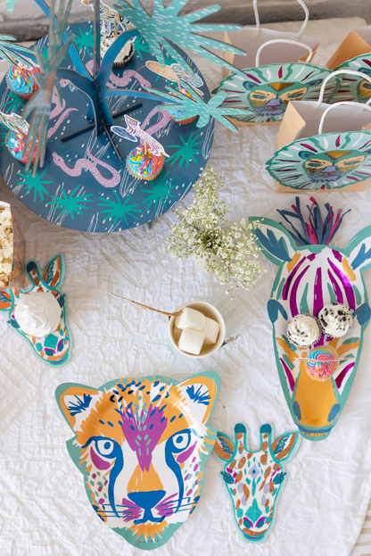 Safari Party Zebra Platters - Set of 4