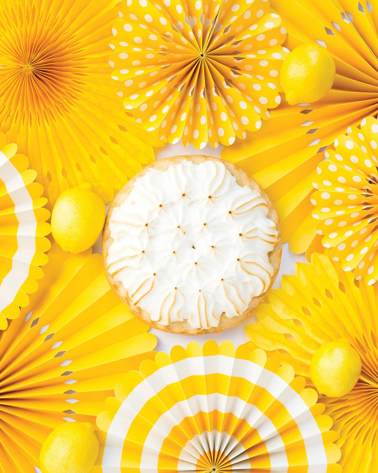 Lemon Party Yellow Backdrop Fans