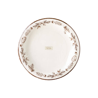 Thanksgiving Botanical Paper Charger Plates (Set of 8) - 11 inch