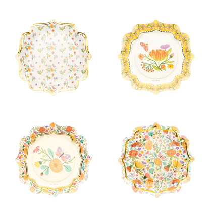 Fancy Tea Party Plates - 4 Designs