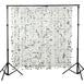 Silver Floral Backdrop Curtain - Photo Booth Background for Weddings & Parties (6ft x 5.75ft)