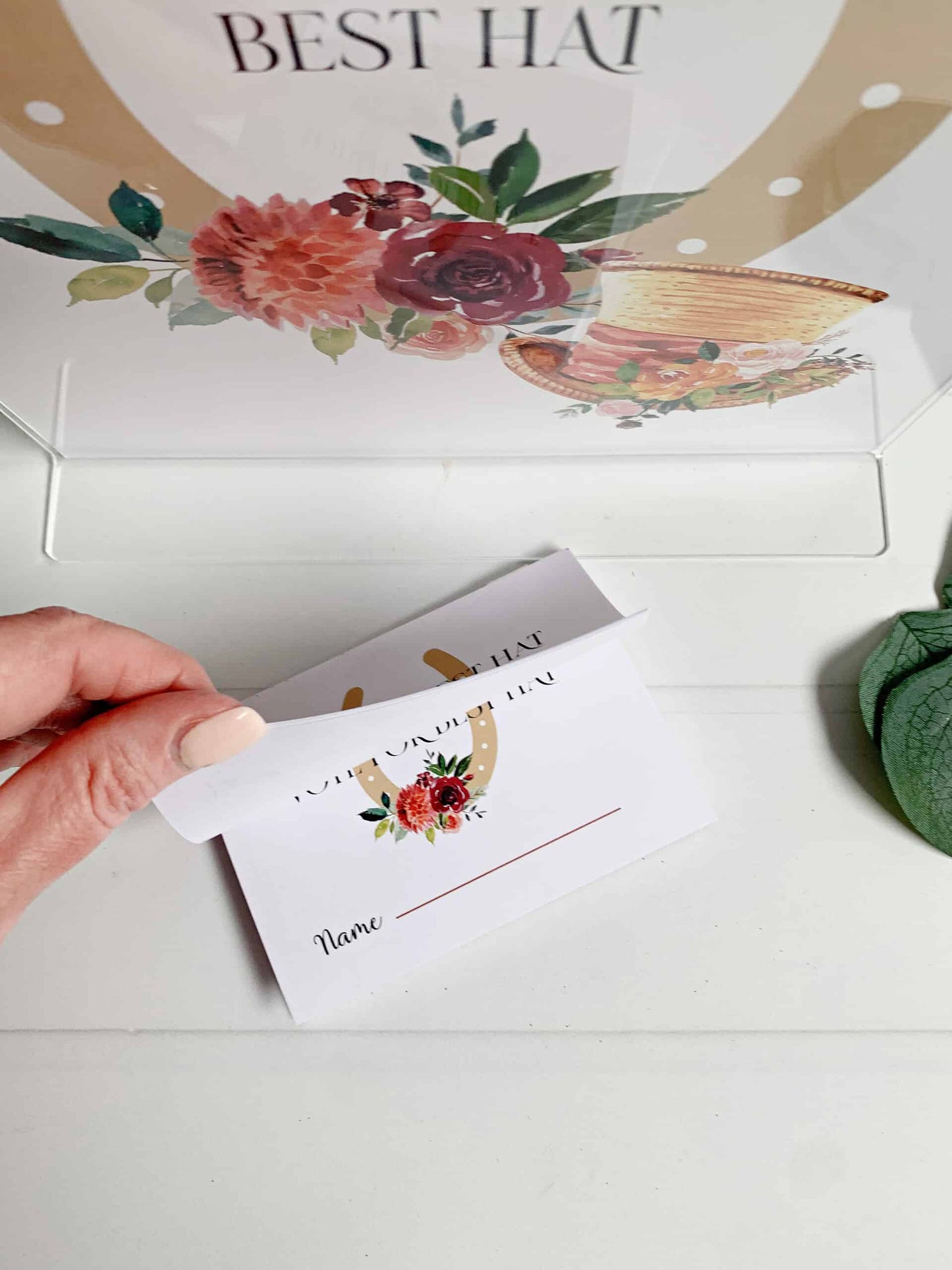 Derby Vote for Best Hat Cards Pad