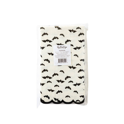Bats Scallop Paper Dinner Napkin