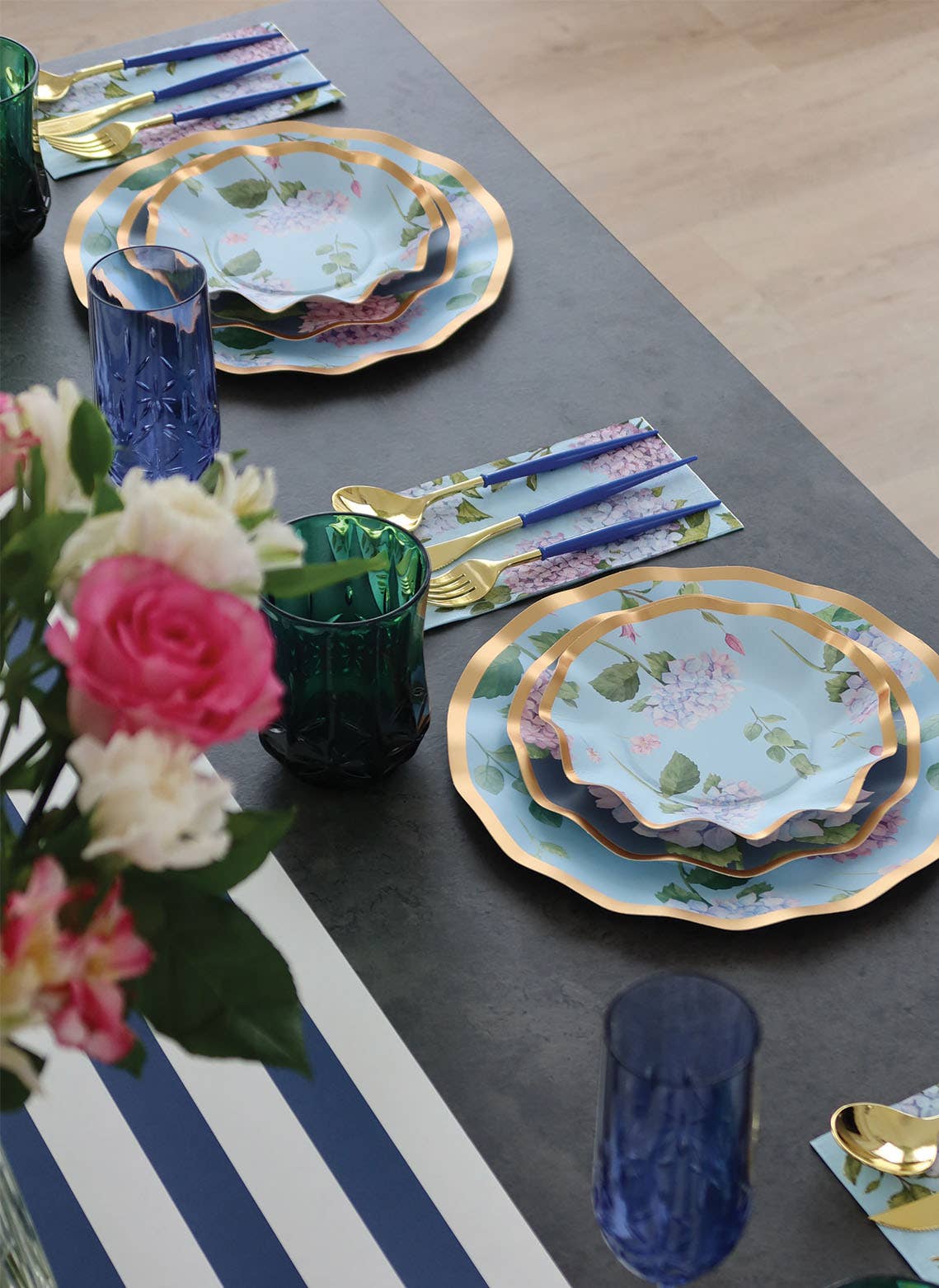 Blue Hydrangea Dinner Plates