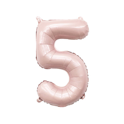 ZERO (0) Barely Blush Mylar Number Balloons (32 Inches)