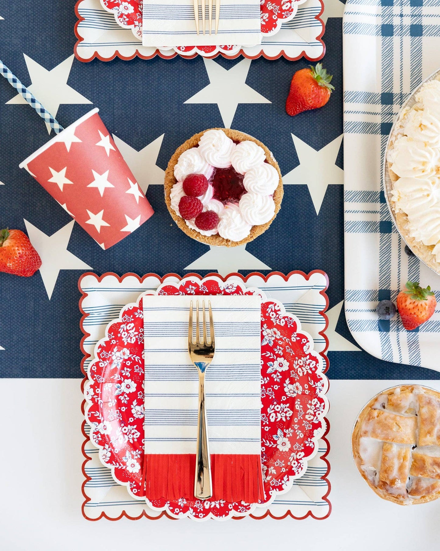 Blue Star Table Runner