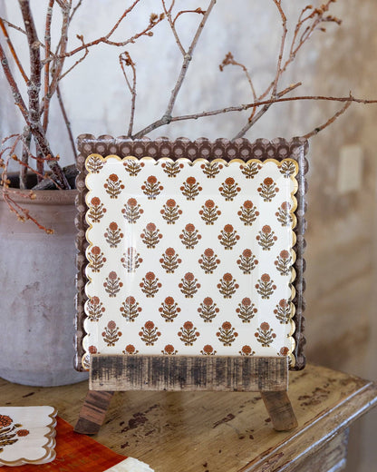 Give Thanks Floral Paper Plates - Charming Farmhouse Autumn Entertaining (8 Pack)