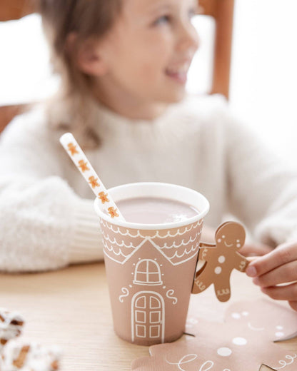 Gingerbread House Paper Holiday Cups
