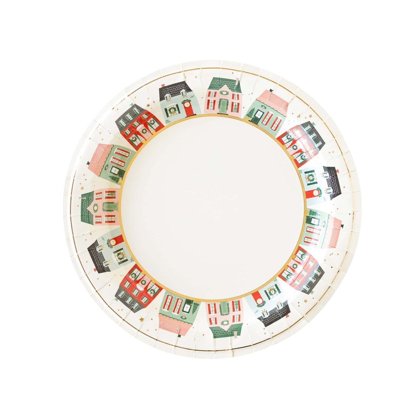 Village Christmas Round Plates