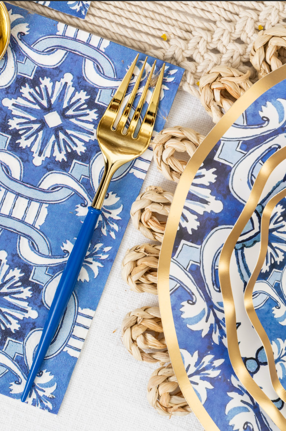 Moroccan Blue Dinner Napkin
