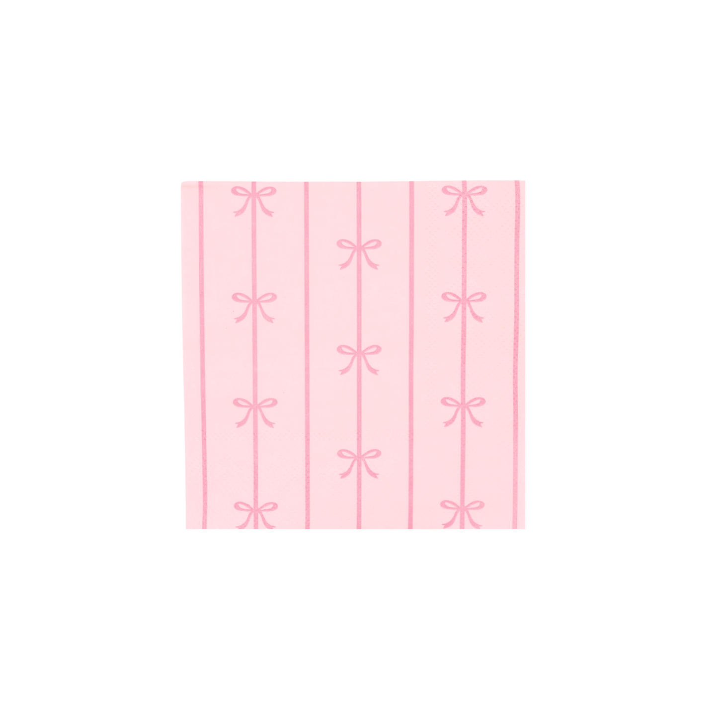 Petal Pink Bow Cocktail Napkins - Small Paper Napkins Set of 20