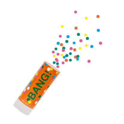 Add some excitement to any celebration with this Pack of 3 Confetti Cannons by Talking Tables. Perfect for New Year's Eve, birthdays, weddings, and more, these mini confetti cannons will fill the air with a burst of rainbow colors.