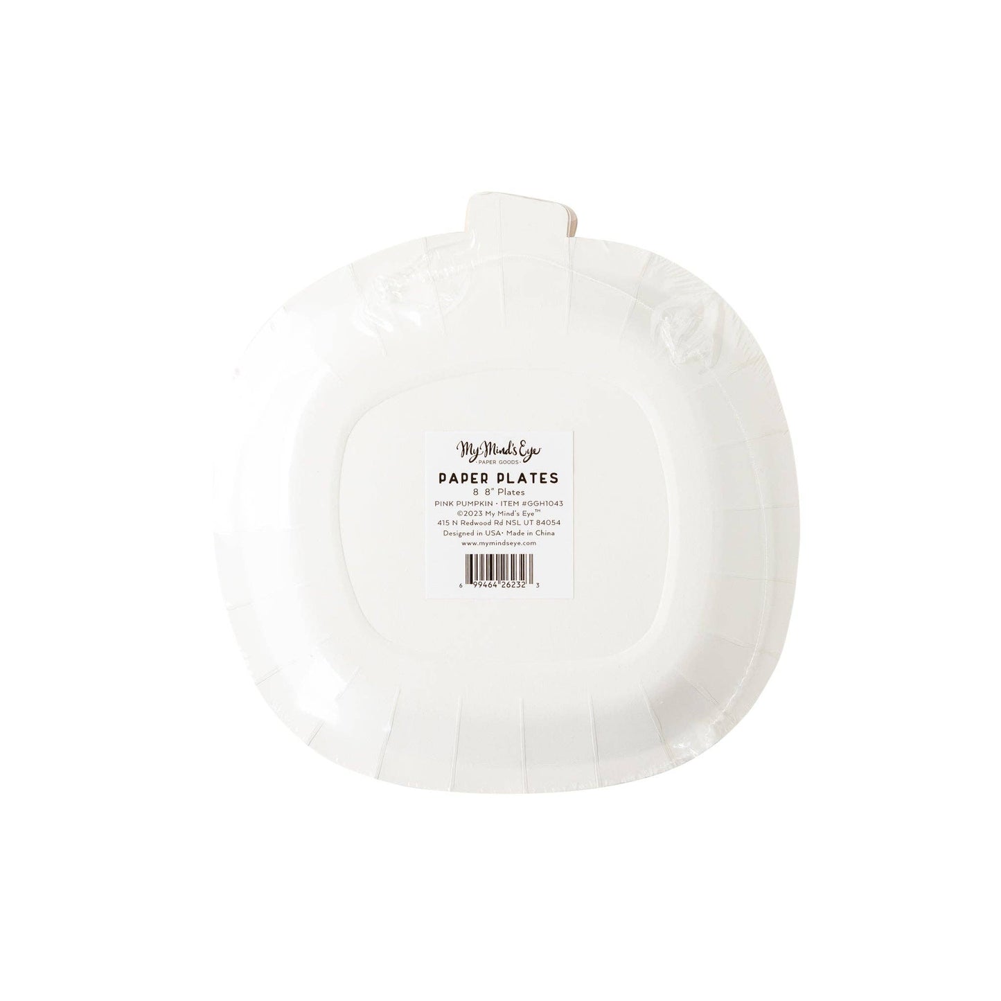 Pink Pumpkin & Stars Shaped Paper Plate