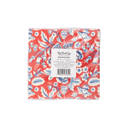 Hamptons Blue Floral Cocktail Napkins