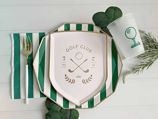 Golf Crest Small  Party Plates