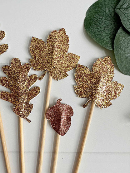 Leaf and Acorn Charcuterie Pick