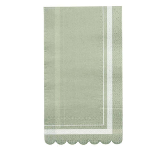 Sage Scalloped Edge Dinner Napkin