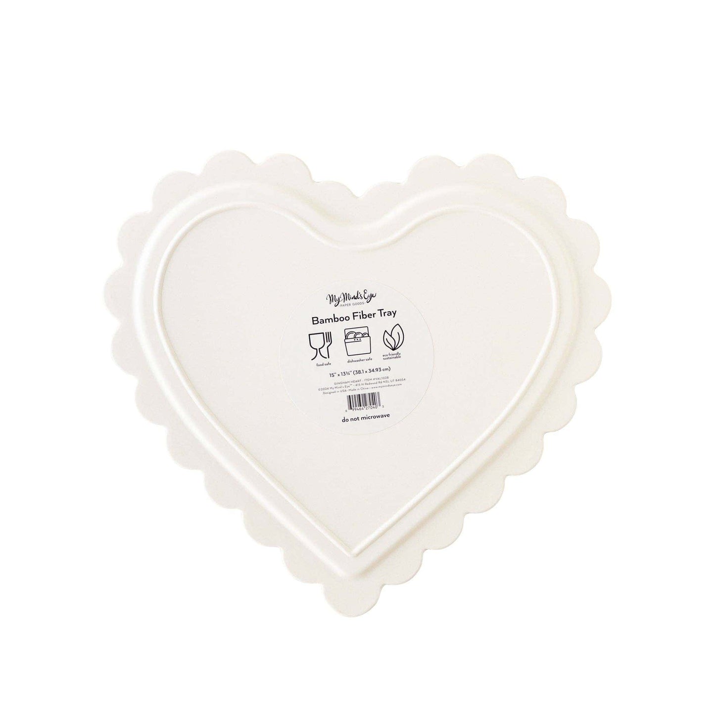 Checkered Heart Shaped Tray