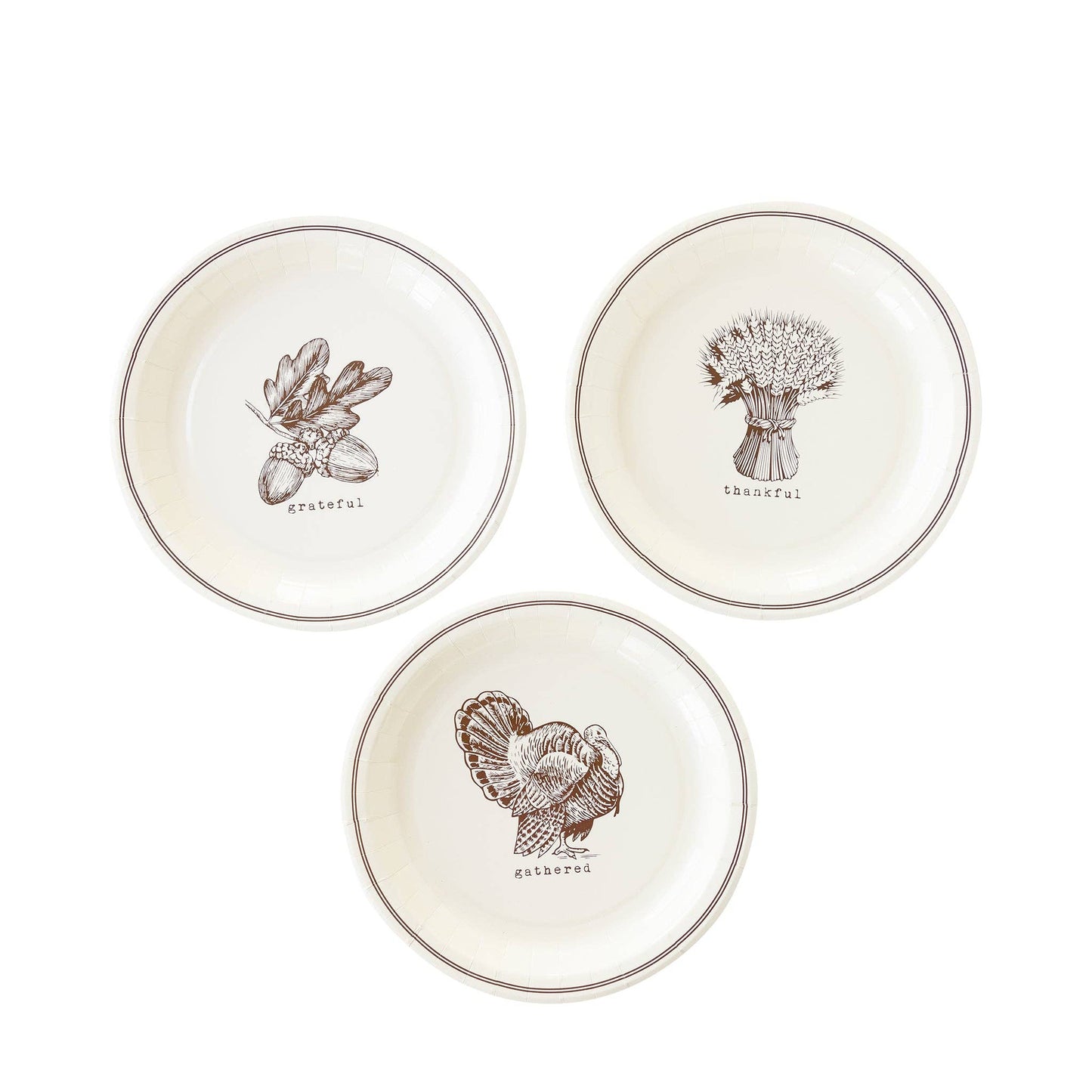 Harvest Icons Paper Dessert Plates
