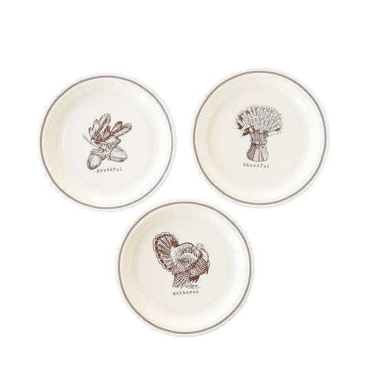 Harvest Icons Paper Dessert Plates