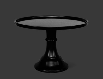 Black Melamine Cake Stand - 11.5 Inch Large Reusable