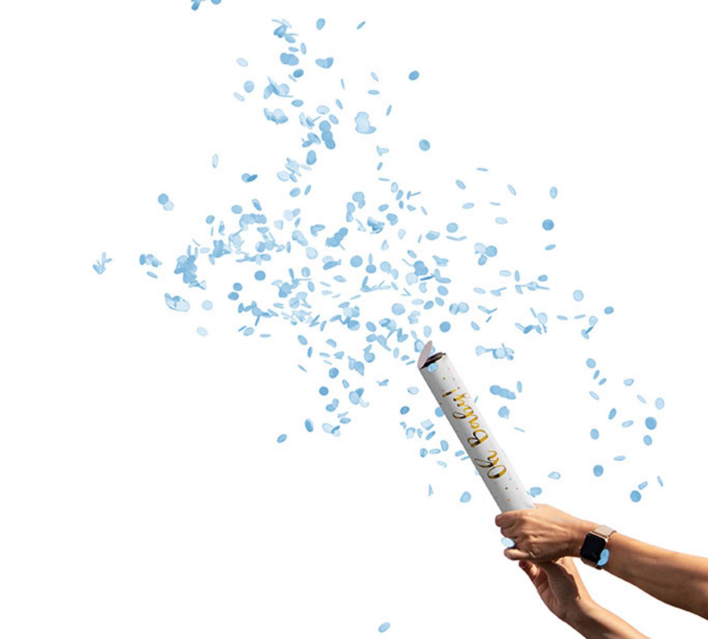 Gender Reveal Confetti Cannon - Oh Baby! Pink or Blue - 11 Inch Party Popper