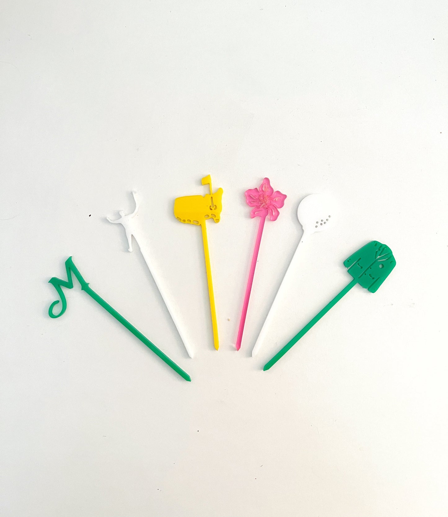 Masters Party Pack - Golf Tournament Party Decorations Stir Sticks Food Picks Cupcake Toppers