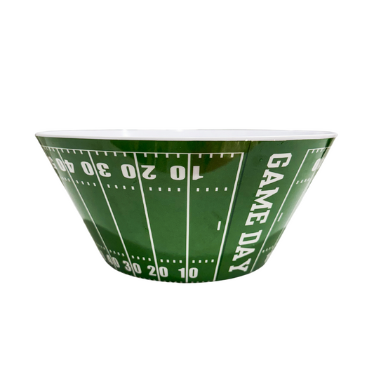 Football Game Day Snack Bowl — Reusable Melamine Chip & Serving Bowl for Tailgates