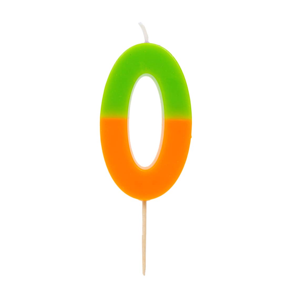 2 Tone Ombre Orange Birthday Number Candles | 0-9 | Single |: 5