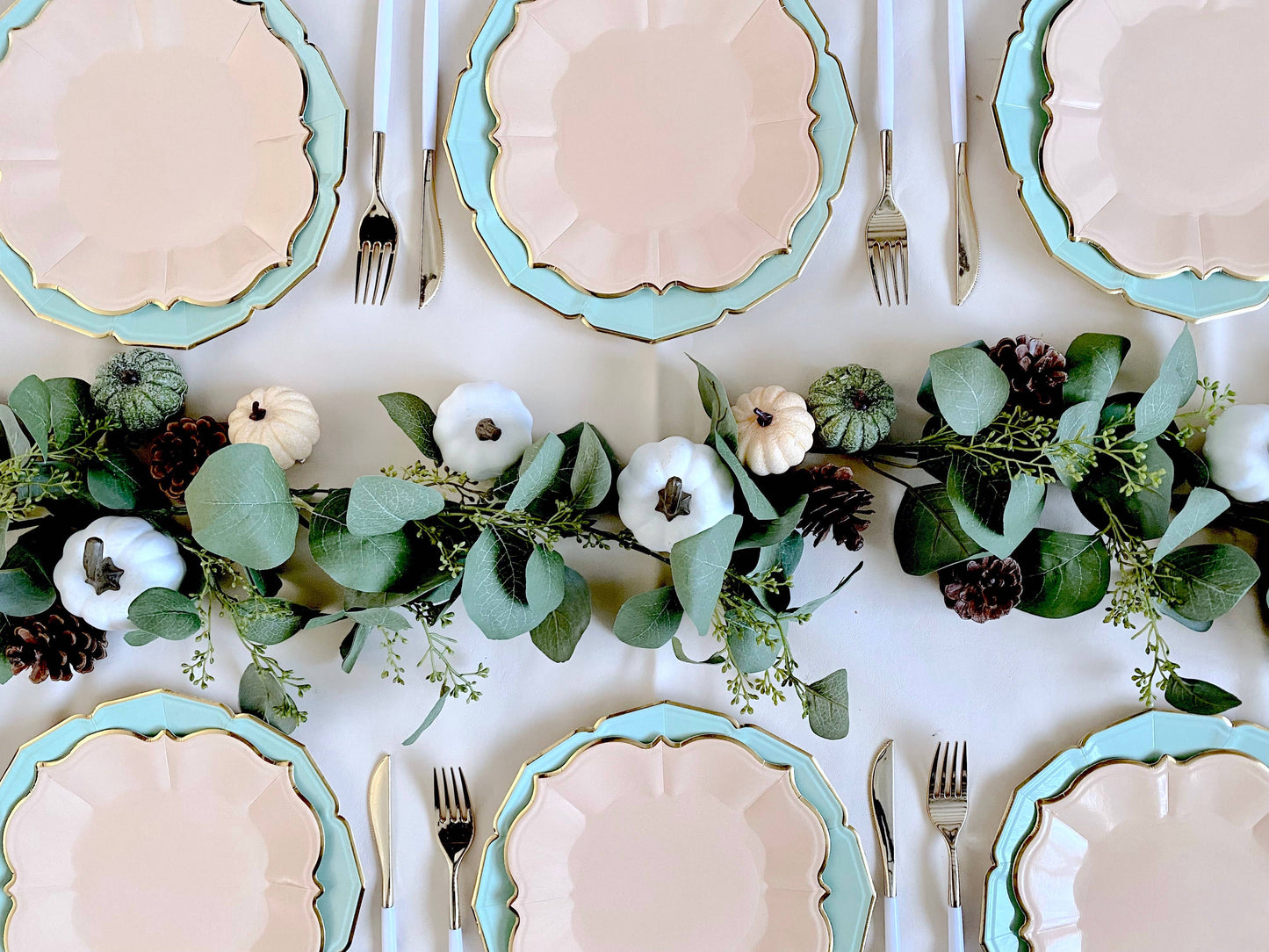 Sage Scalloped Dinner Plates