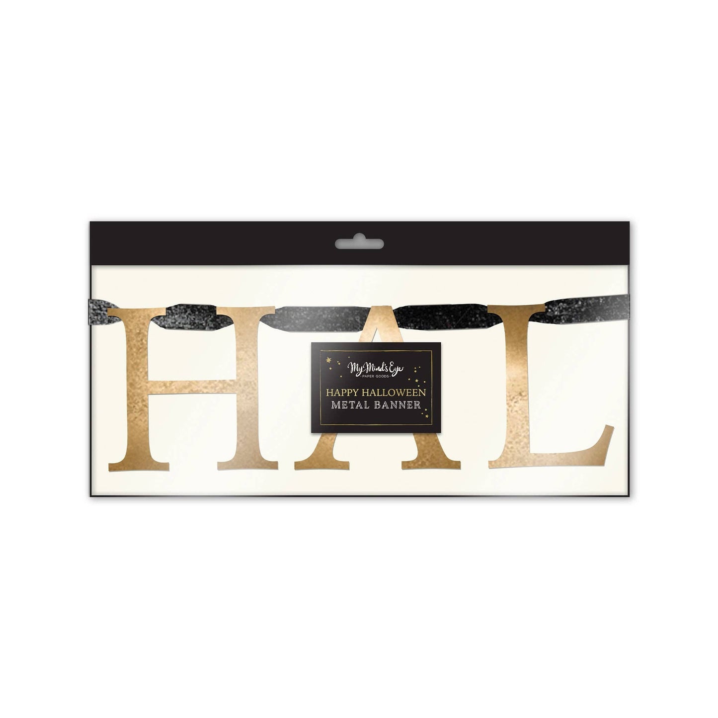 Happy Halloween Gold Metallic Banner