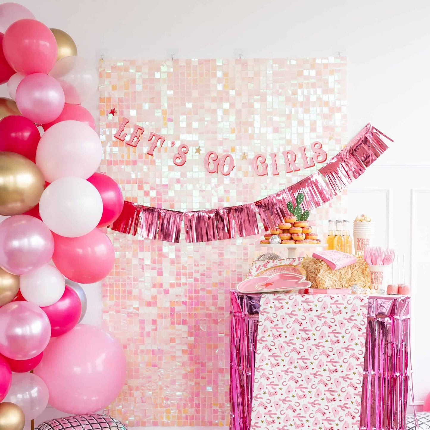 Disco Cowgirl Patterned Paper Table Runner