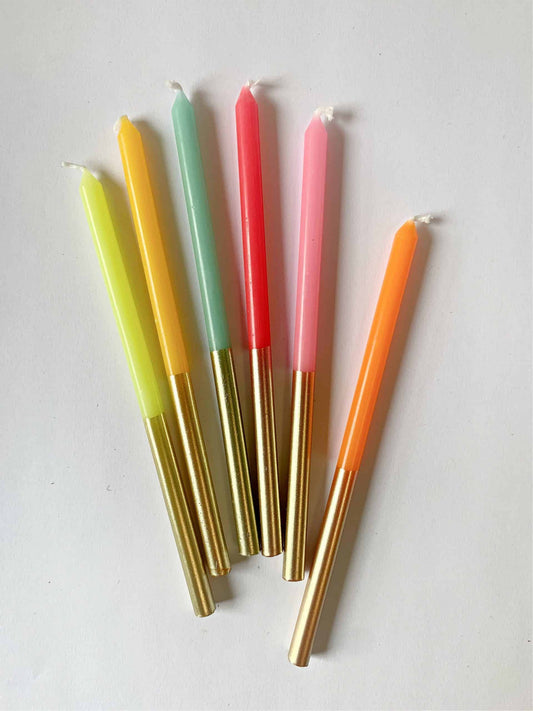 Gold Dipped Bright Candles