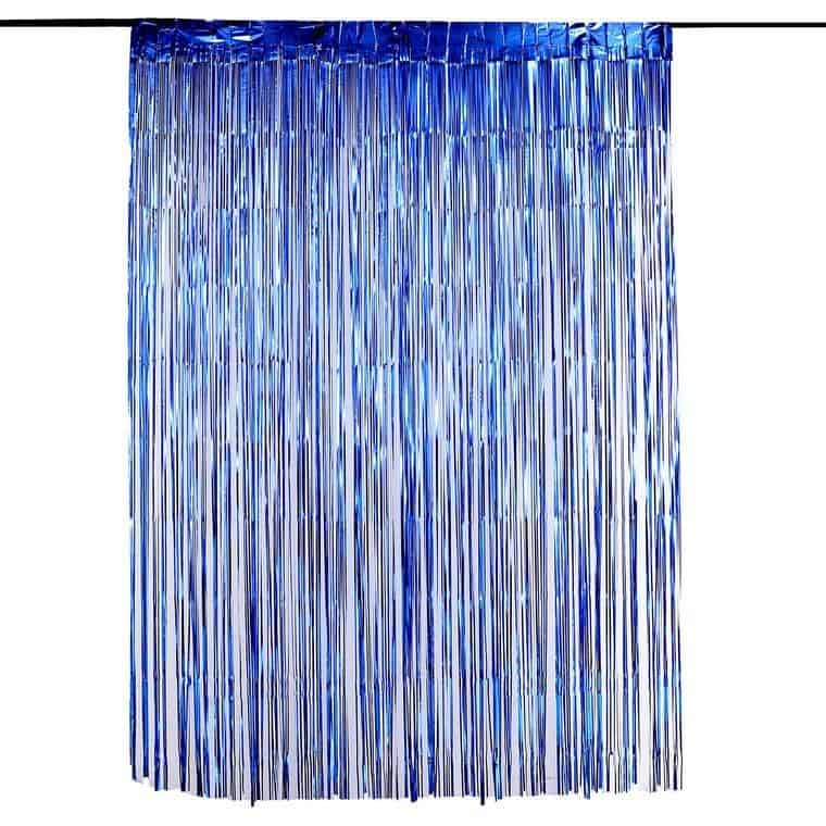Royal Blue Fringe Backdrop Curtain