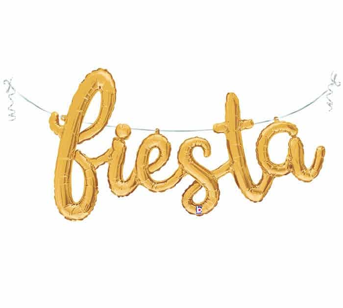 Gold Fiesta Balloon Banner