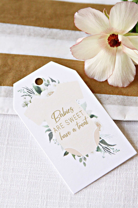 Baby Shower Favor Tags - Babies are Sweet