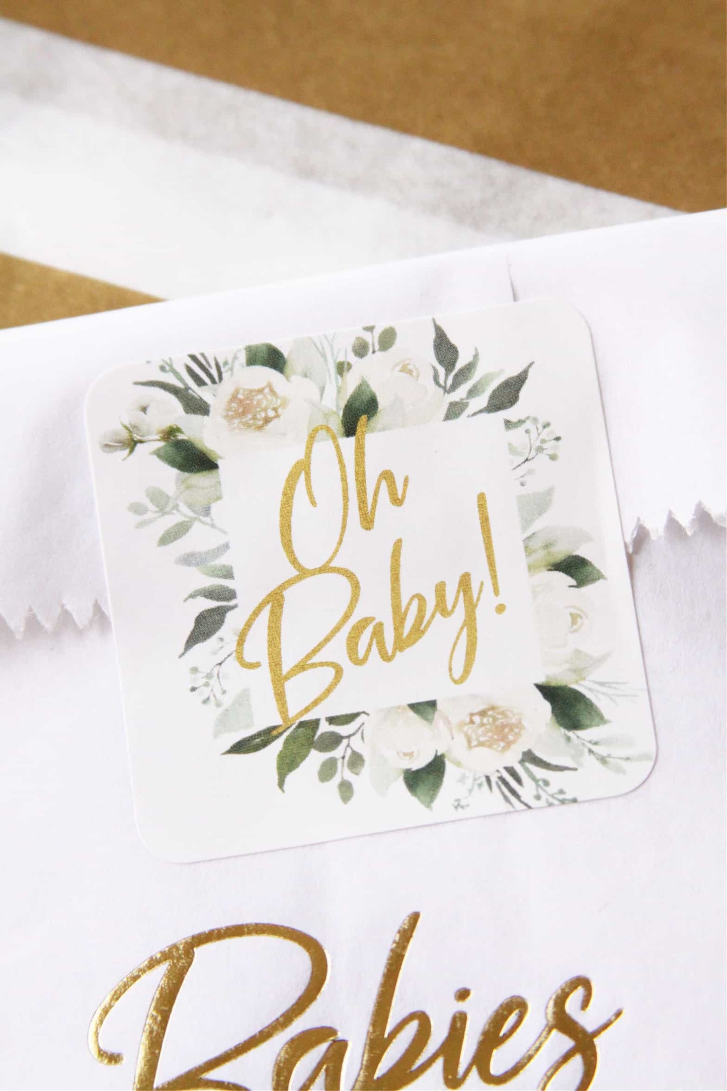 Oh Baby Shower Stickers