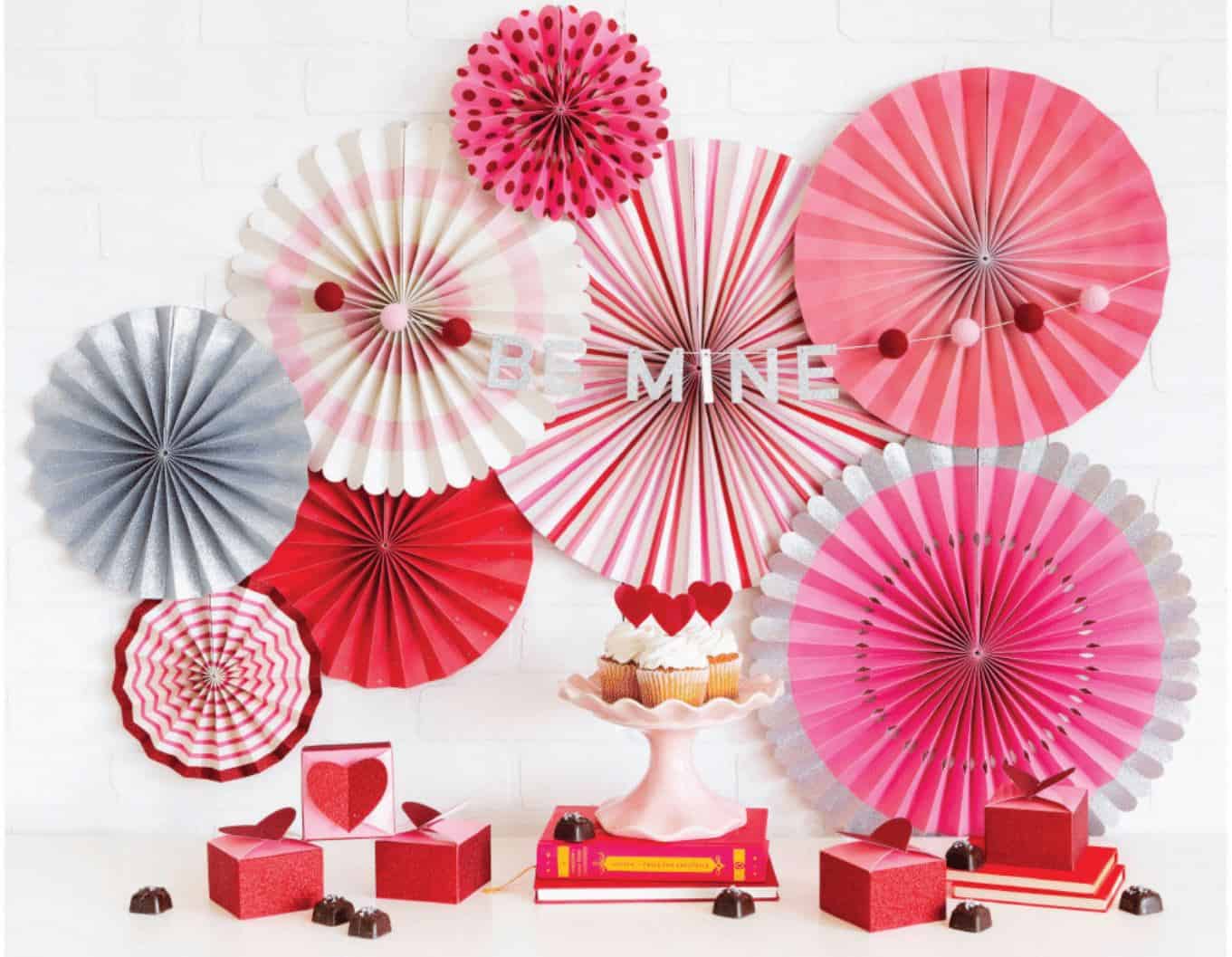Valentine's Day Paper Fans